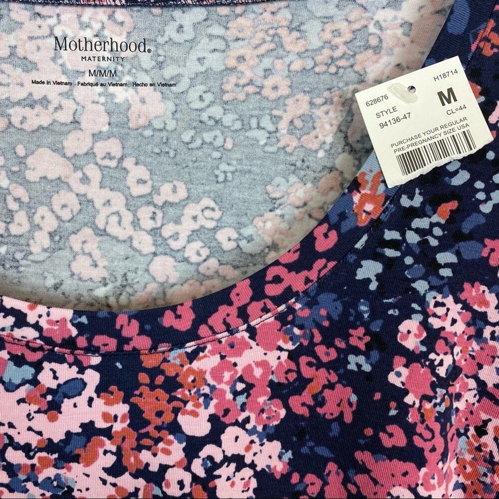 Motherhood Maternity Floral Short Sleeve Top Size XS - Picture 3 of 4